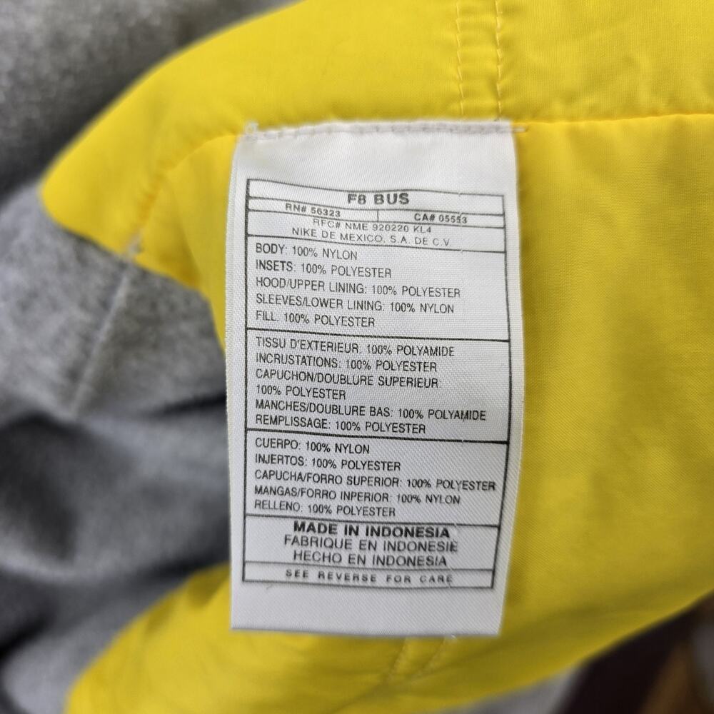 Vintage Nike Fullzip Hooded Jacket XL Teal 90s Travis Scott Parka Fleece Lined - Picture 12 of 16